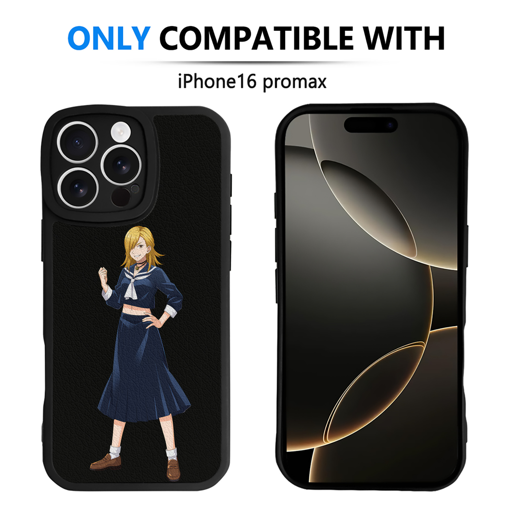 （画像用） 呪術廻戦 Jujutsu Kaisen 【iPhone 16シリーズ対応】シリコンスマホケース（レザー調） 材質：シリコン